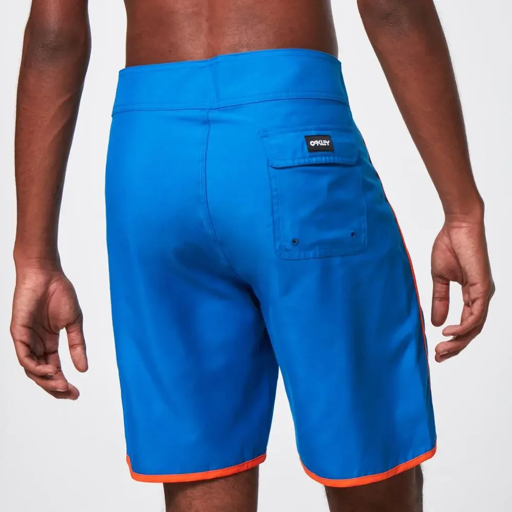 Oakley Solid Crest 19 Board Shorts Mens 28 Blue Drawstring Waist Swimwear JZZ224